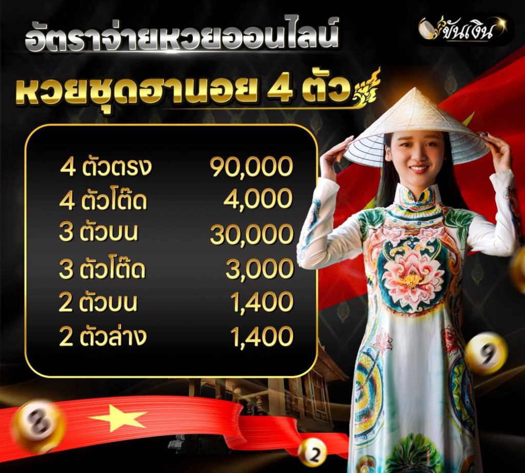 อัตราจ่ายหวยชุดฮานอย